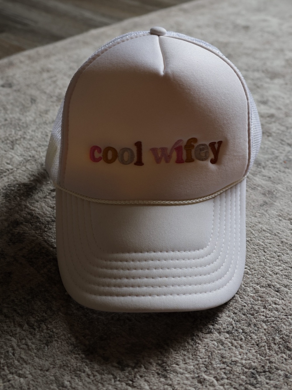 Cool Wifey White Trucker Hat - Unbranded